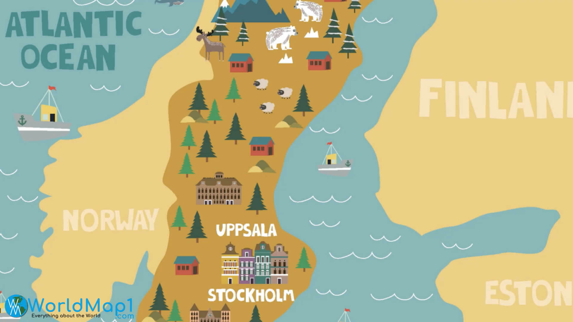 Sweden Tourism Map